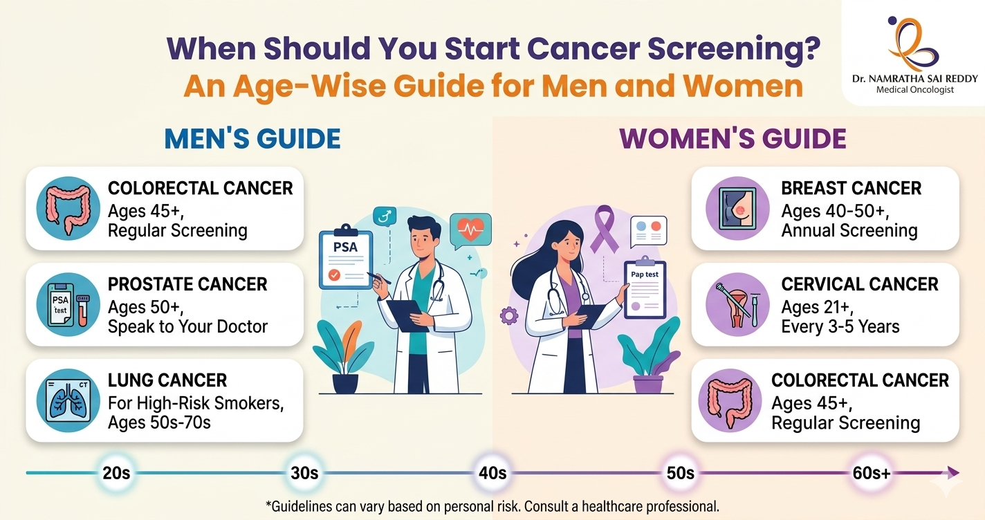 When Should You Start Cancer Screening? An Age-Wise Guide for Men and Women